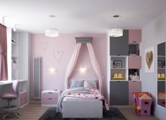 Kącik dla niemowlaka w sypialni