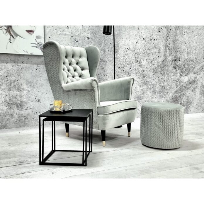 fotele uszaki z podnóżkiem